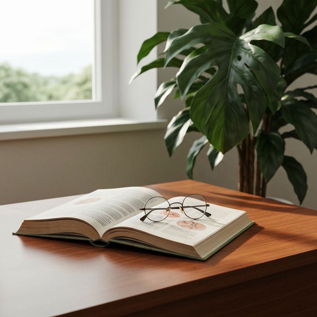 Educational setting with book and reading materials
