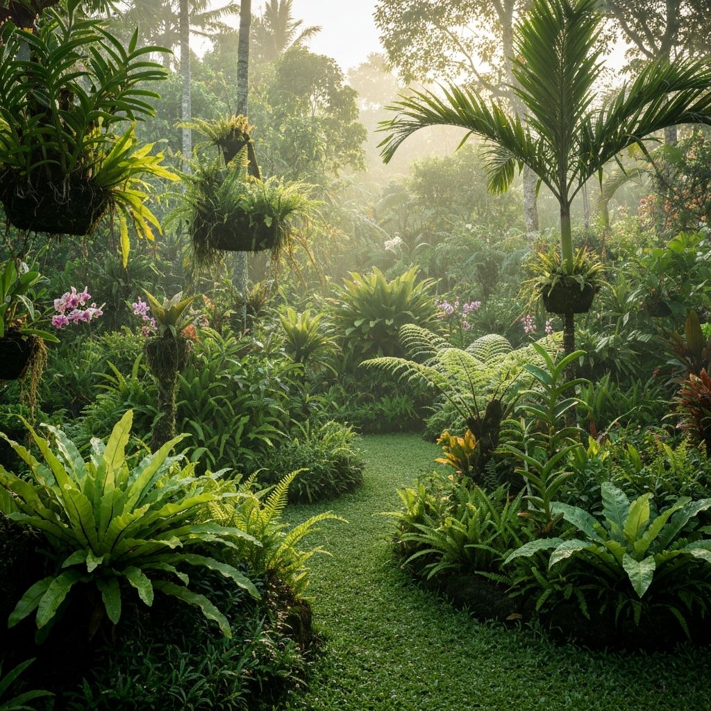 Tropical garden environment